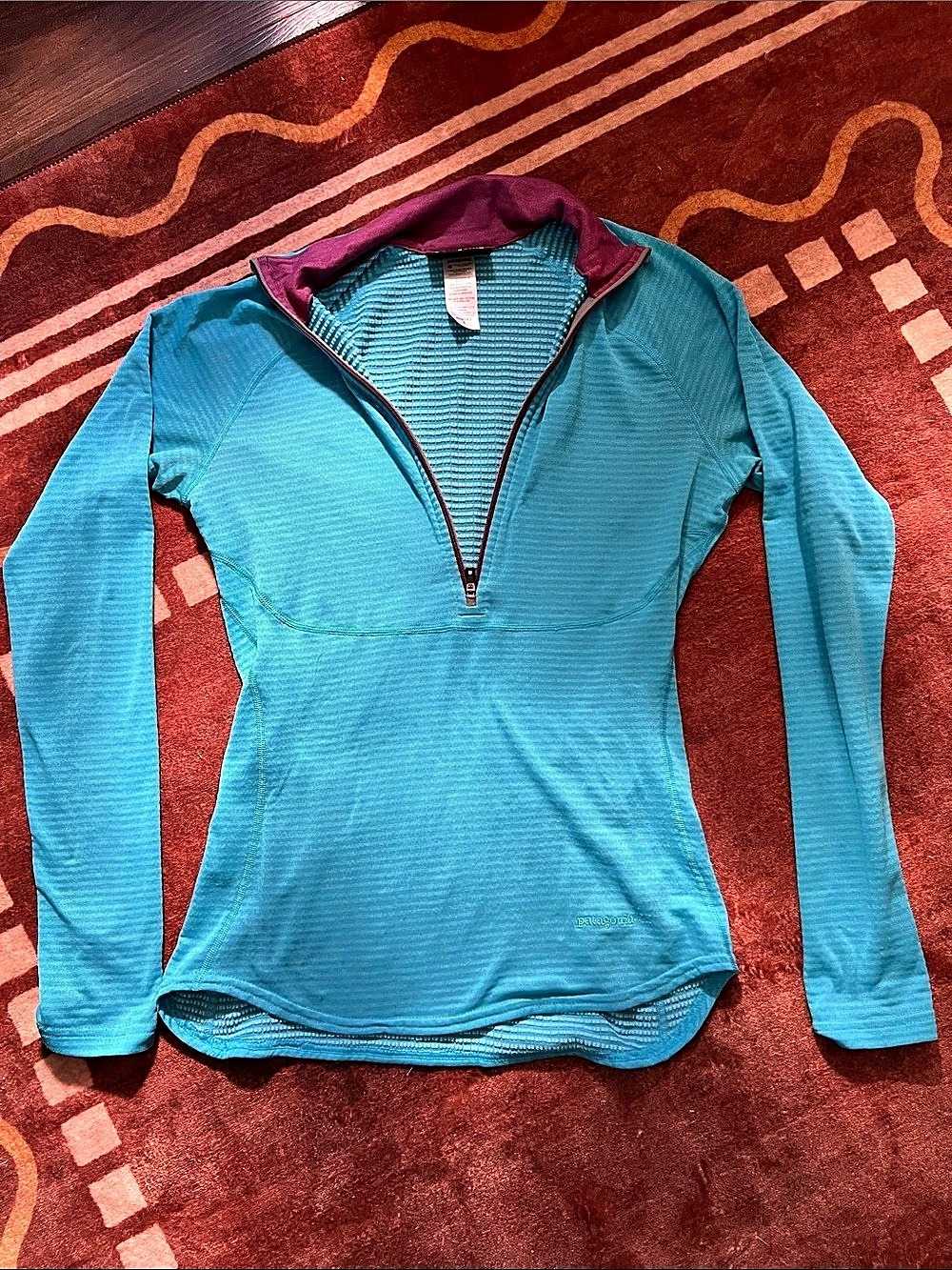 Patagonia Capilene Thermal Weight 1/4-Zip Long Sleeve Blue Small
